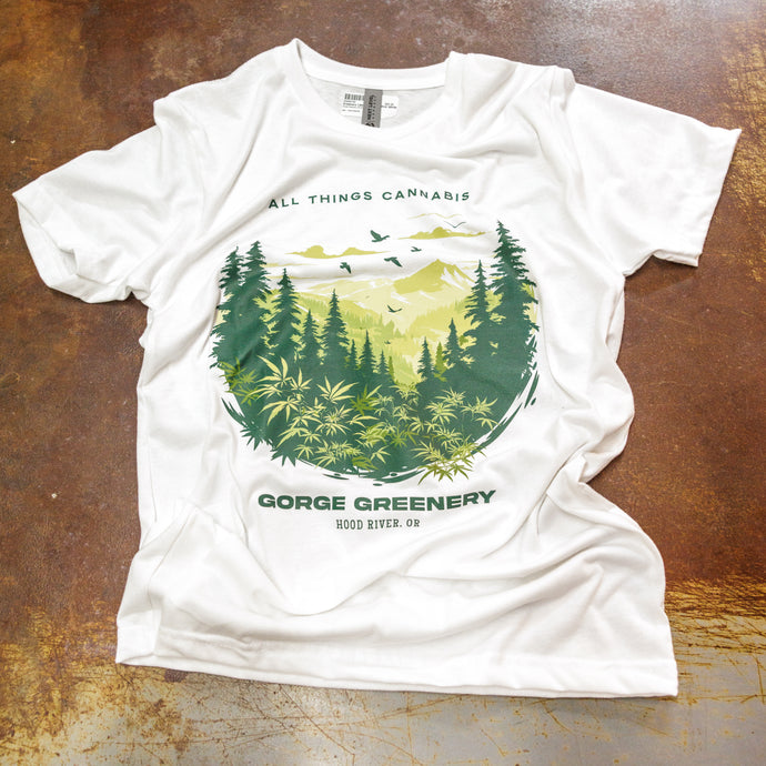 Landscape All Things Cannabis T-Shirt Forest White