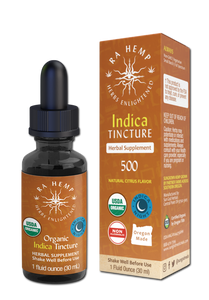 Night Support Indica Tincture 500mg CBD - Sun God USDA Certified Organic
